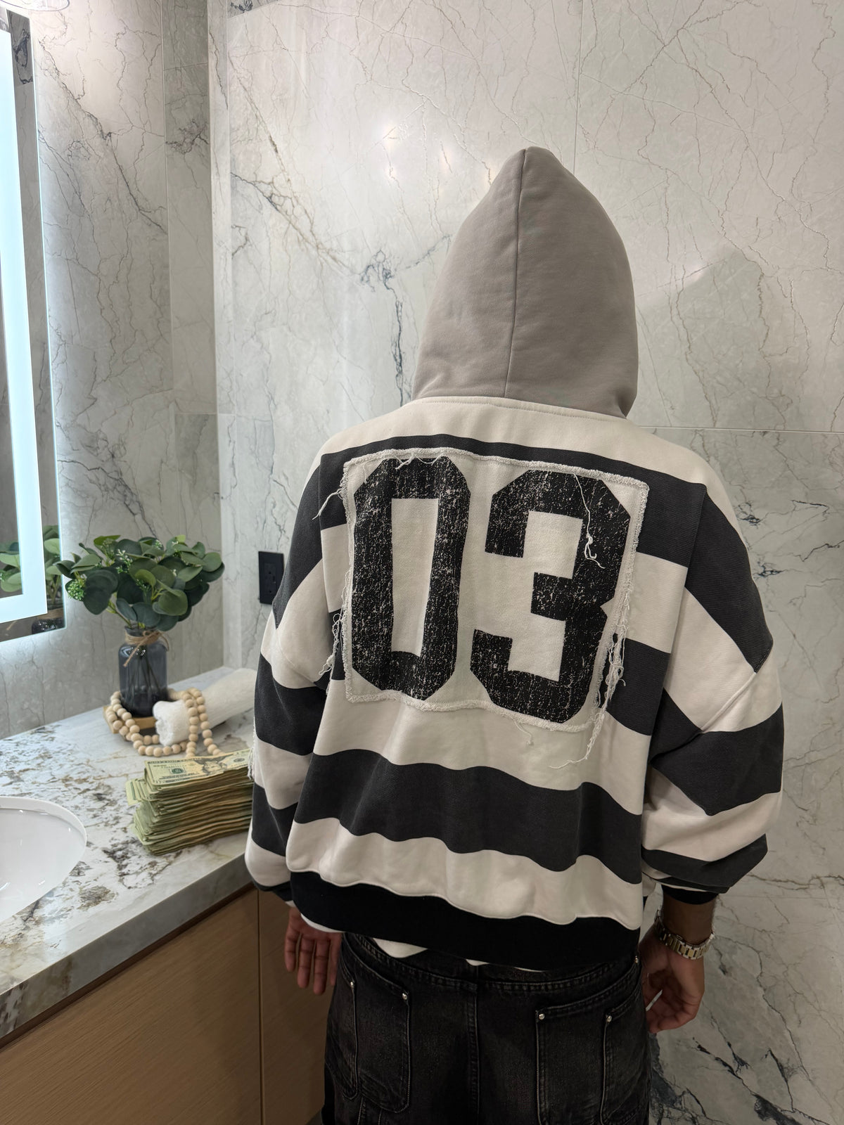Plain Jane White Rugby Hoodie