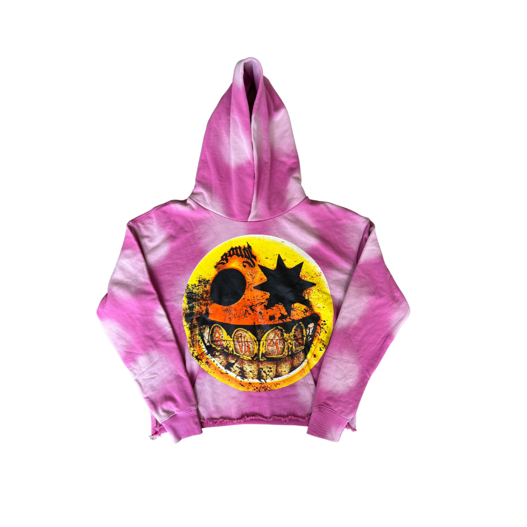 SMILEY HOODIE PINK