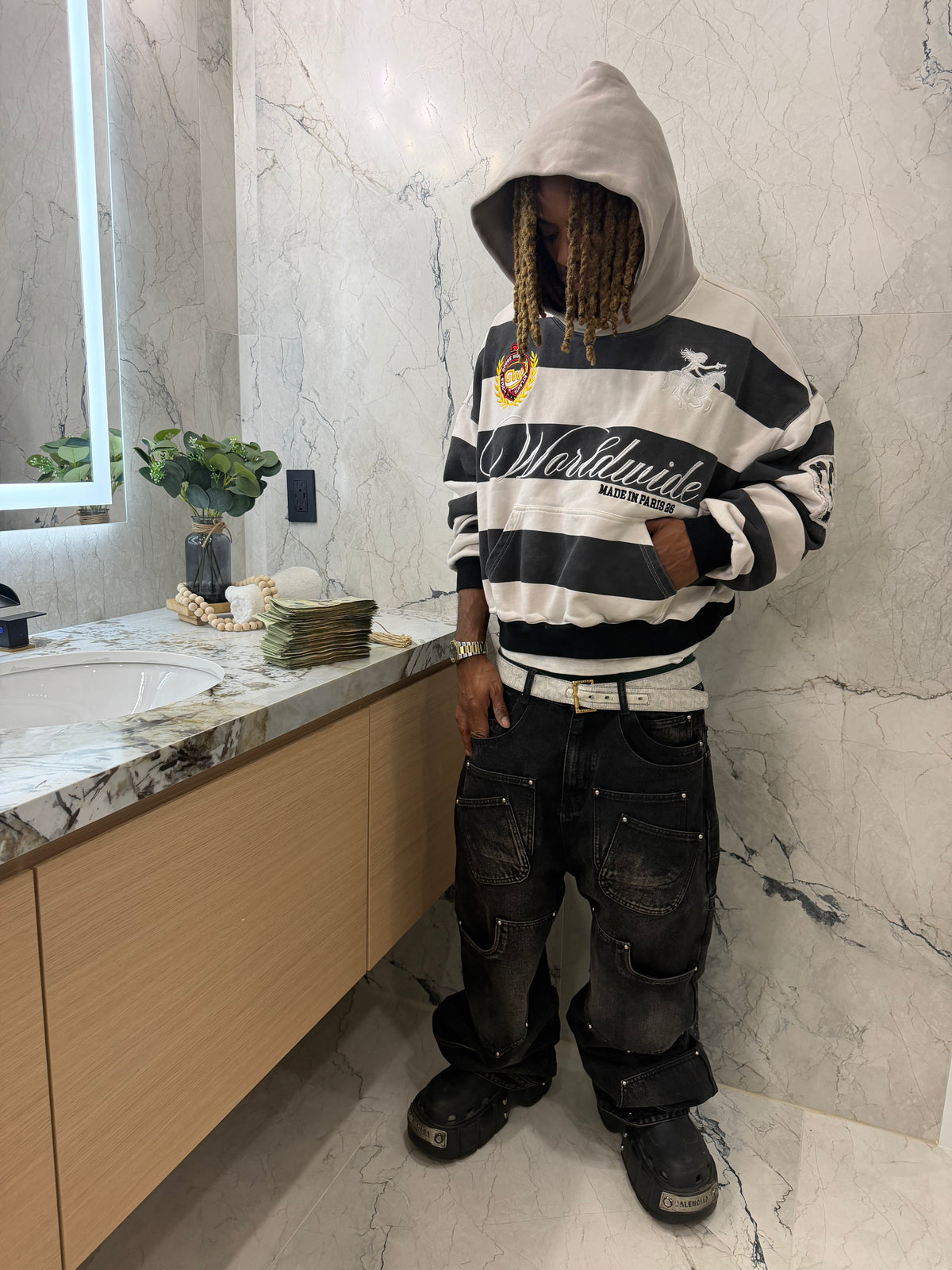 Plain Jane White Rugby Hoodie