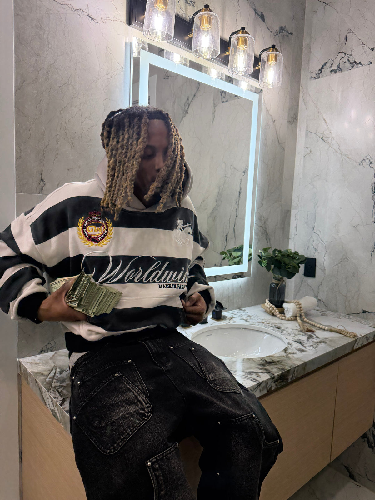 Plain Jane White Rugby Hoodie