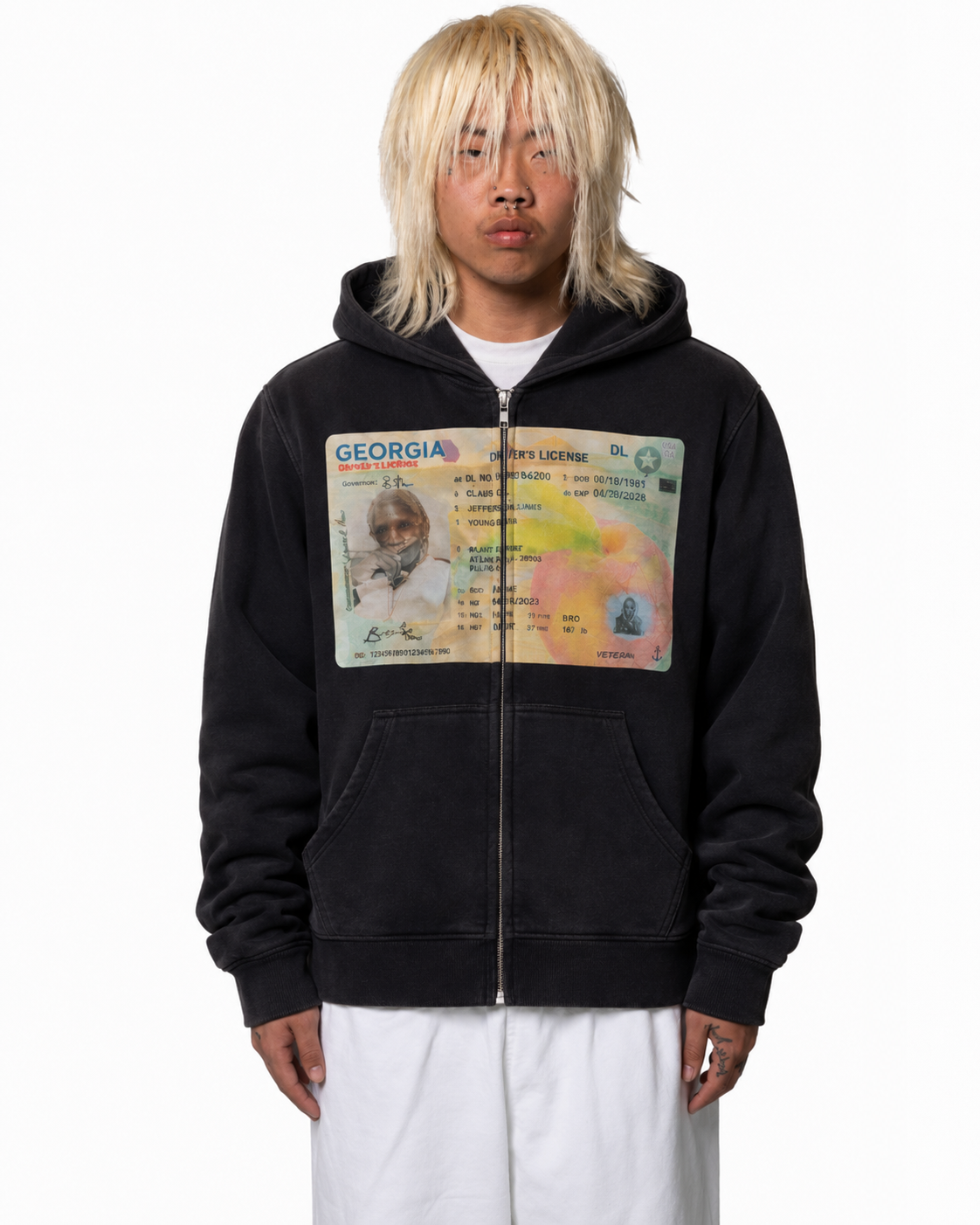 "YOUNG THUG" ZIP UP HOODIE BLACK