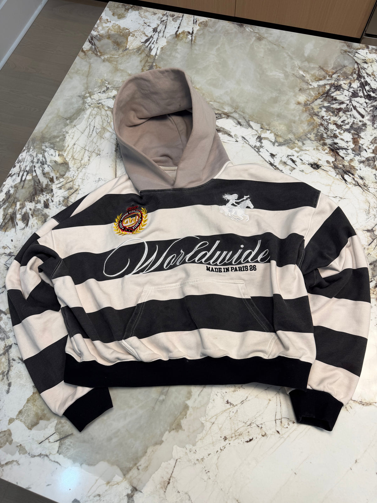 Plain Jane White Rugby Hoodie