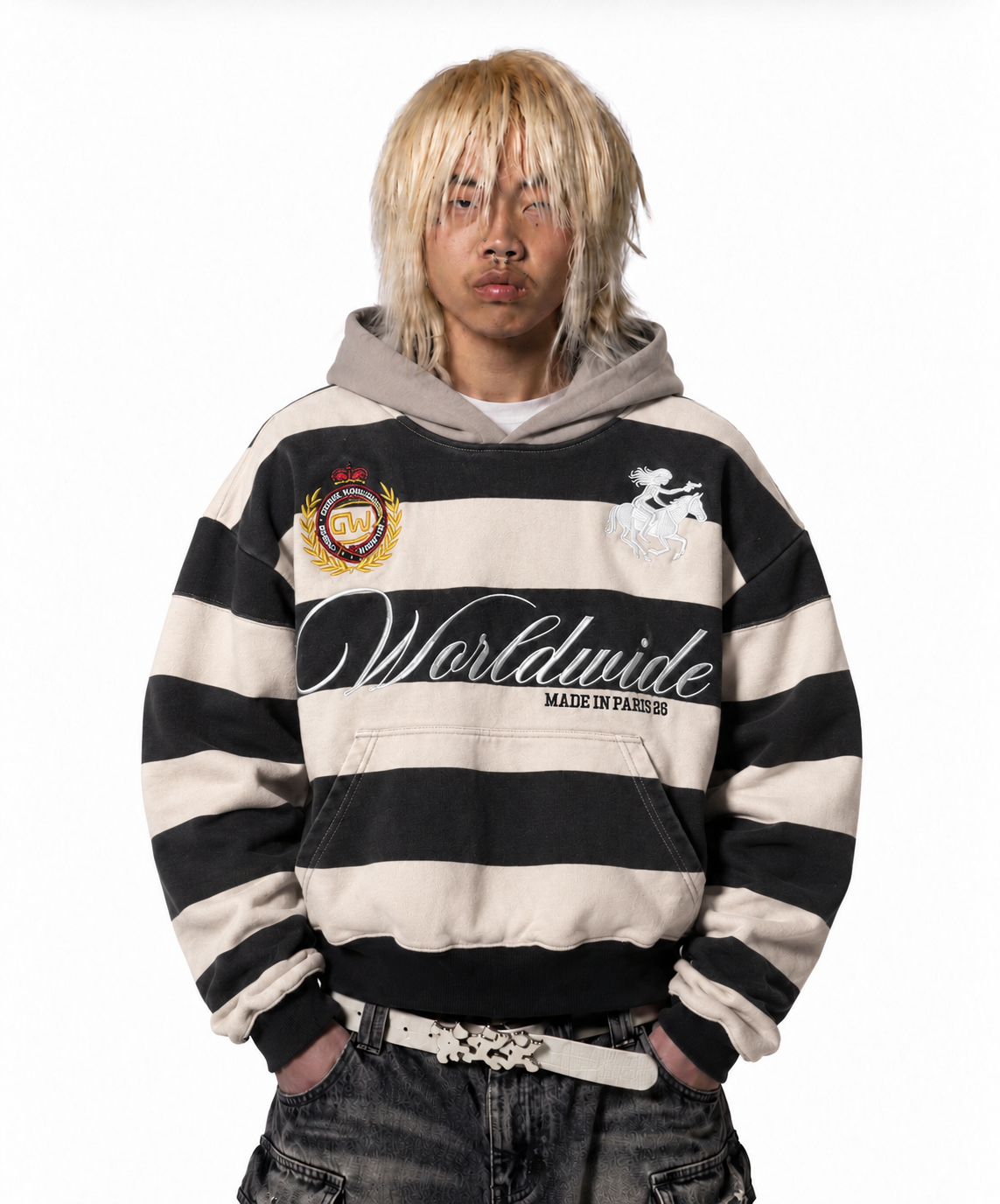 Plain Jane White Rugby Hoodie