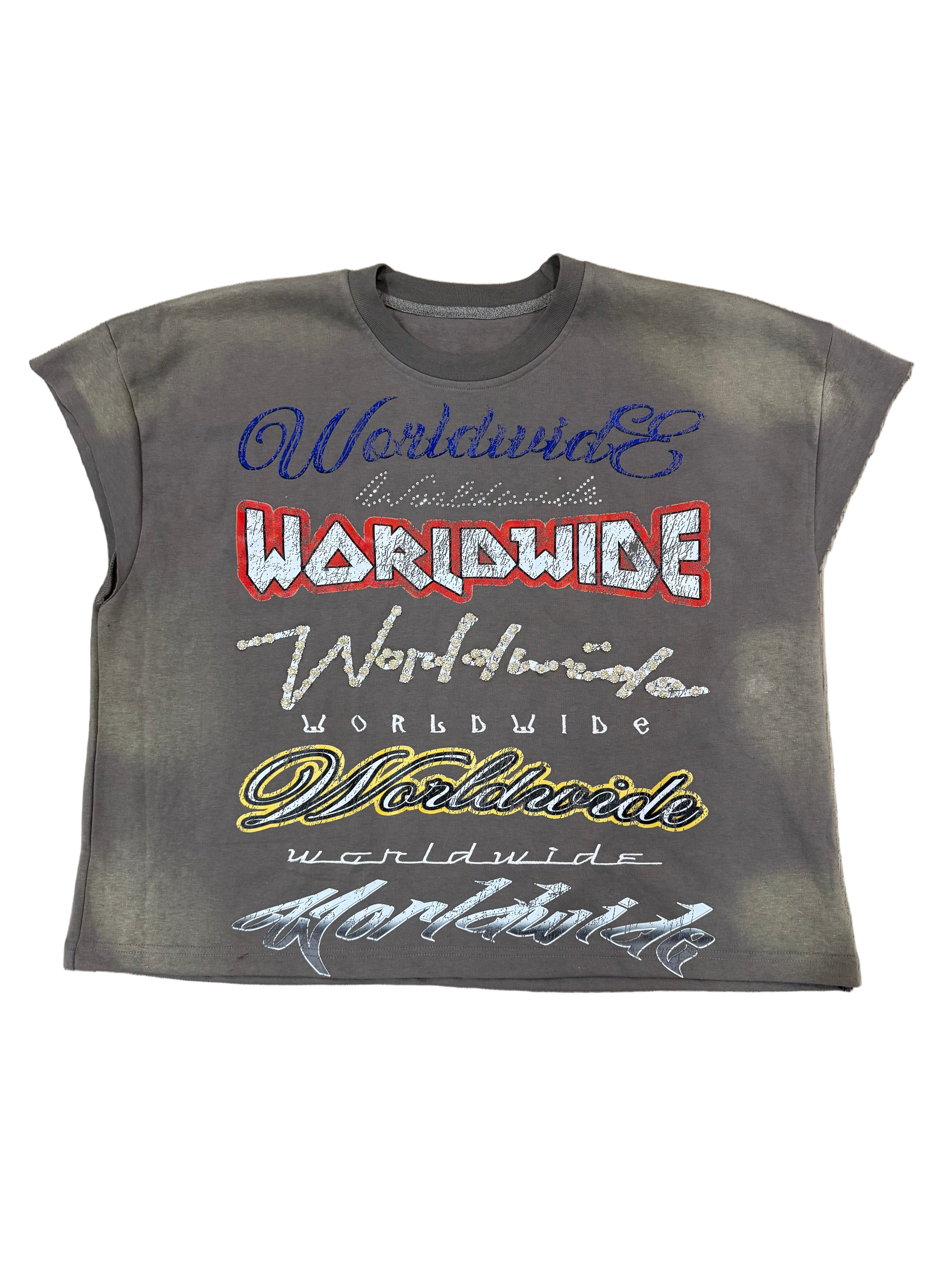 "VVS" GREY SLEEVELESS