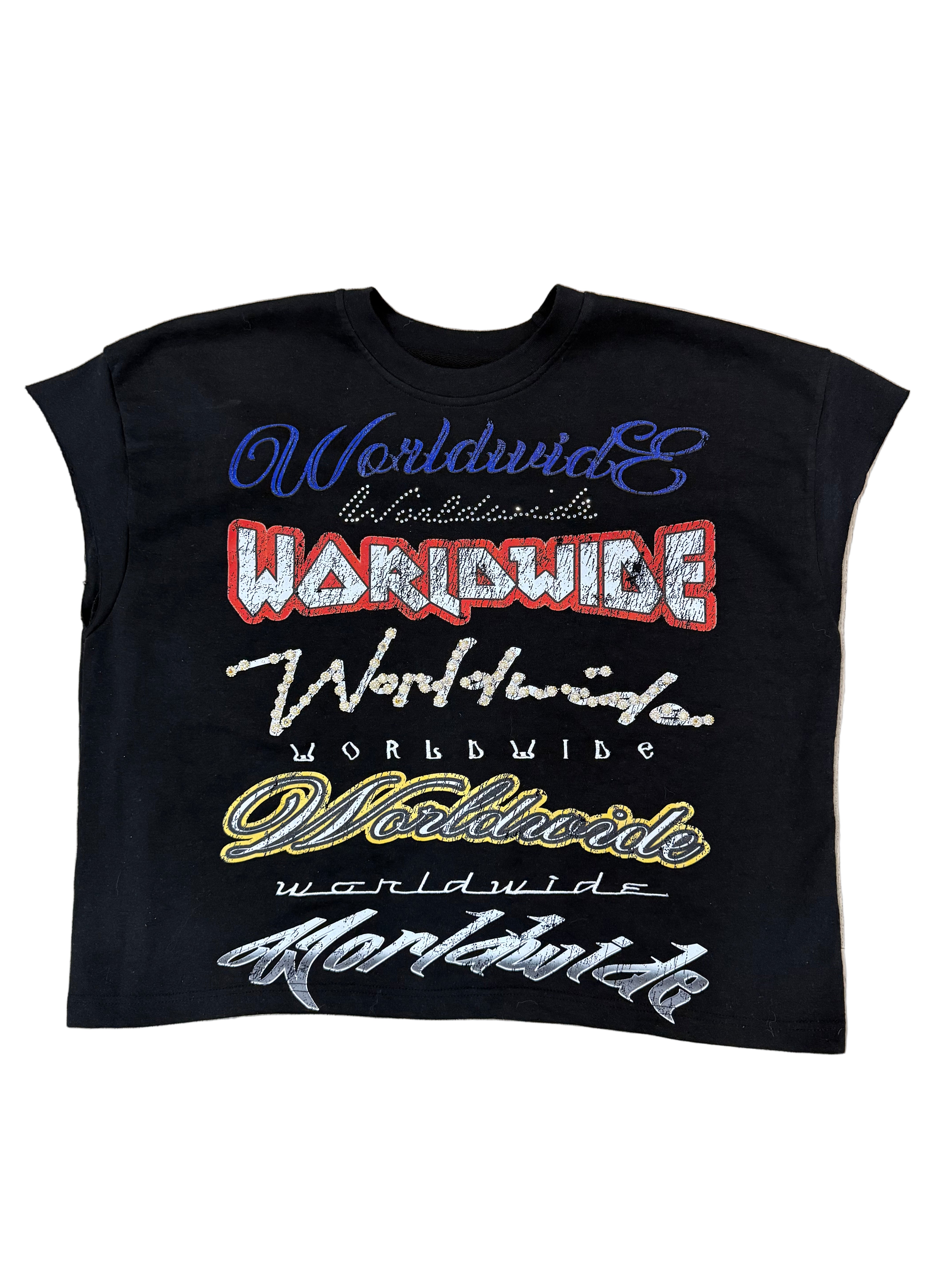 “VVS” BLACK SLEEVELESS