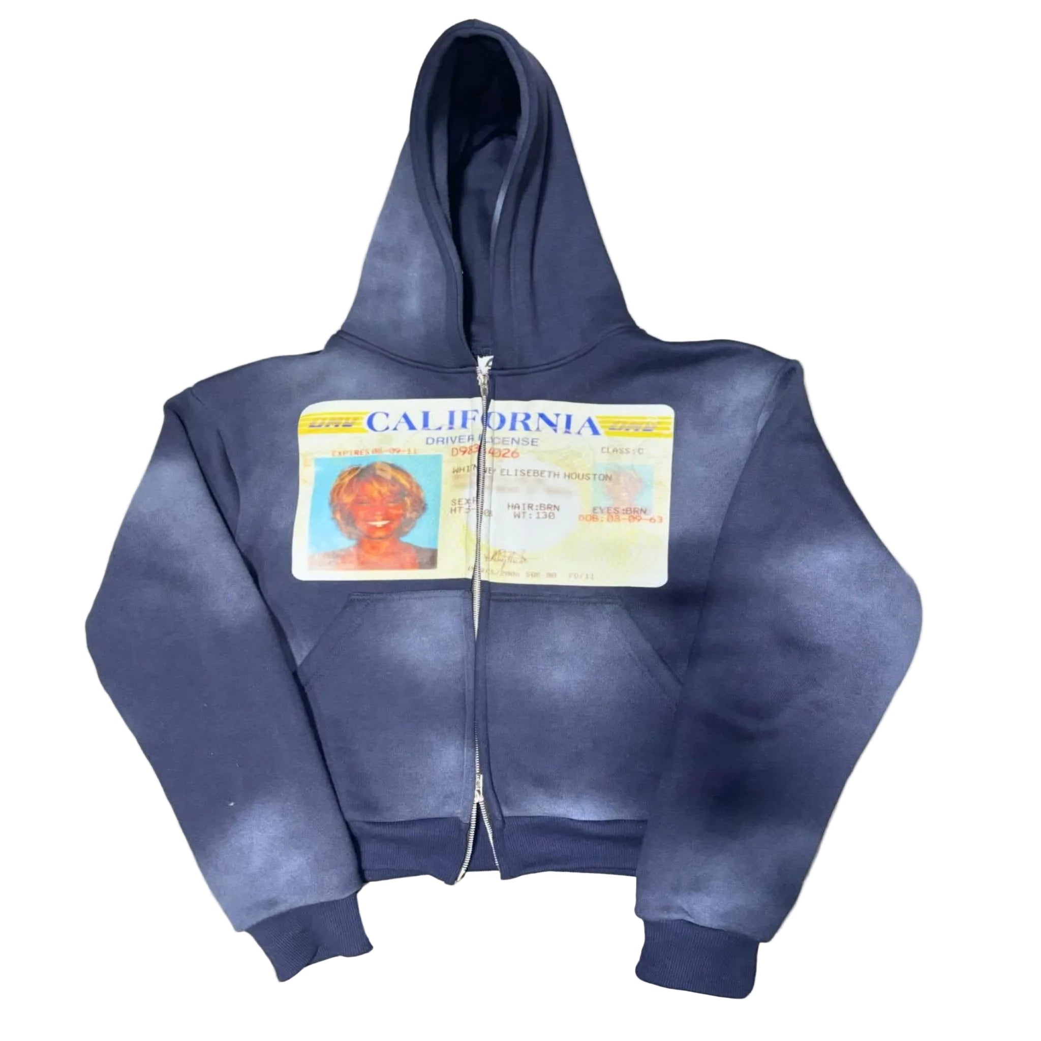 "WHITNEY" ZIP UP HOODIE NAVY